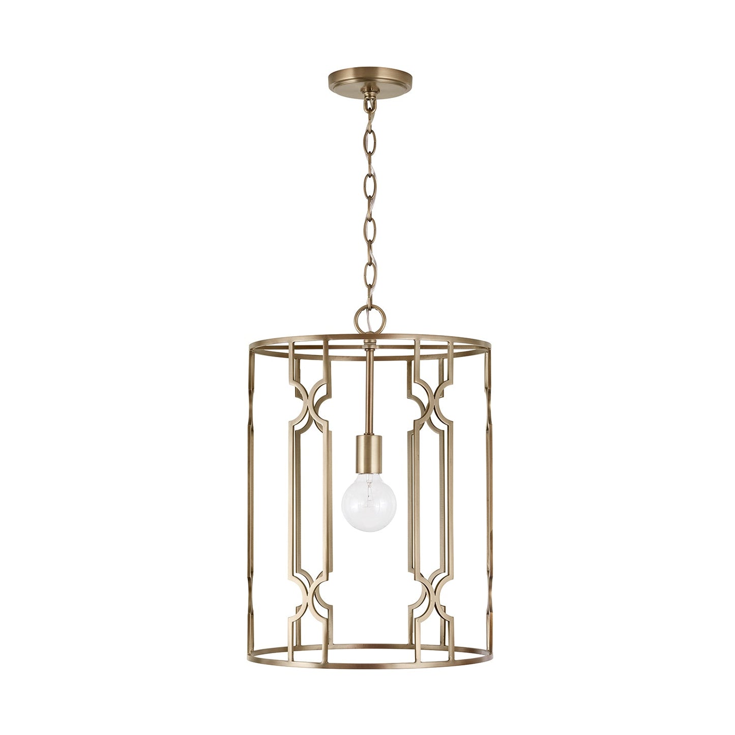 Jordyn 1-Light Pendant In Aged Brass