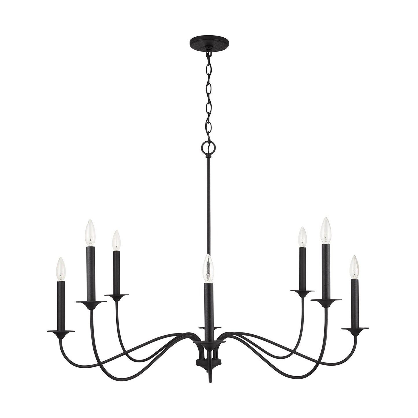 Vincent 8-Light Chandelier In Black Iron