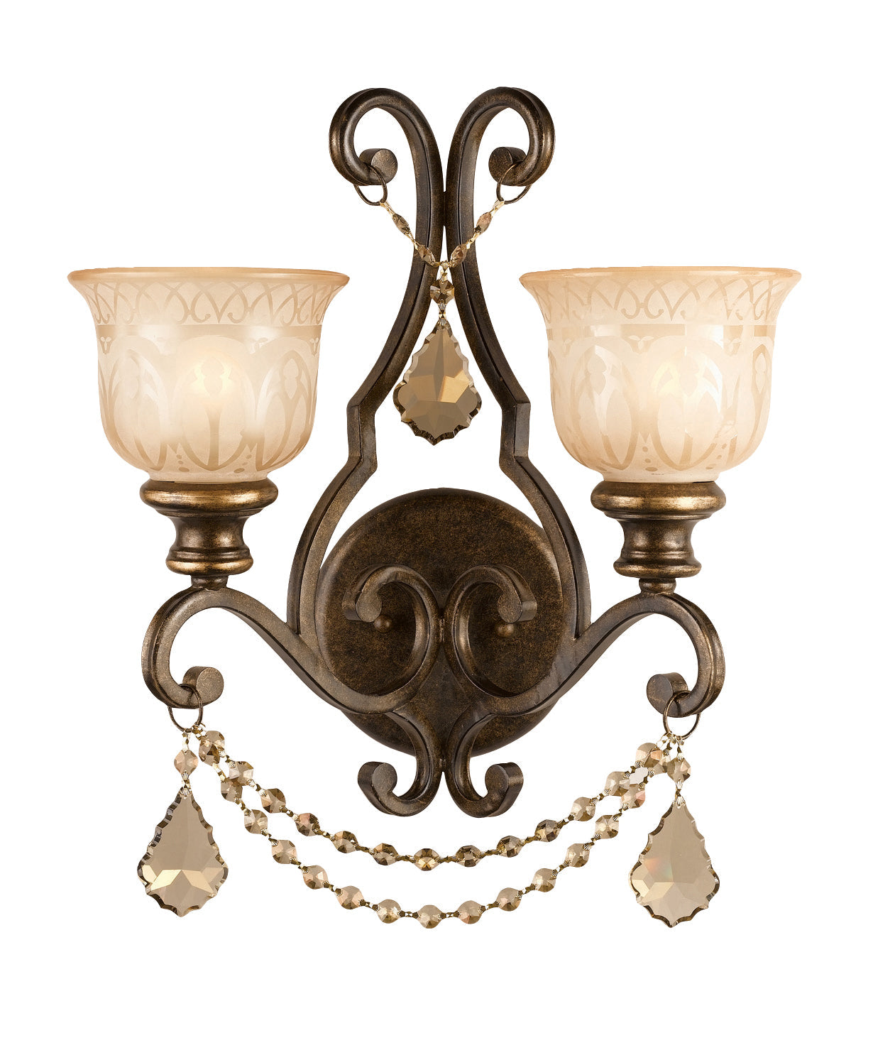 Norwalk 2-Light Wall Mount In Bronze Umber