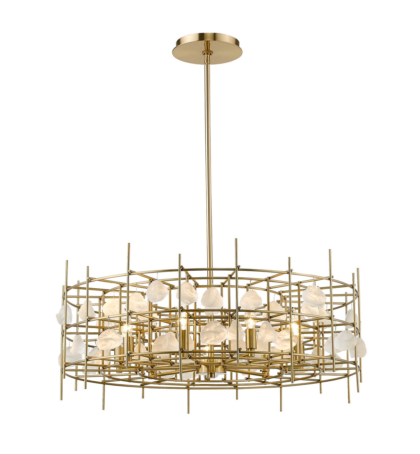 Z-LIte Garroway Nine Light Chandelier In Aged Brass