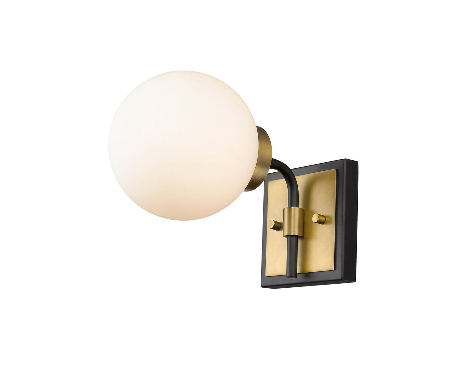 Z-LIte Parsons 1-Light Wall Sconce In Matte Black & Olde Brass