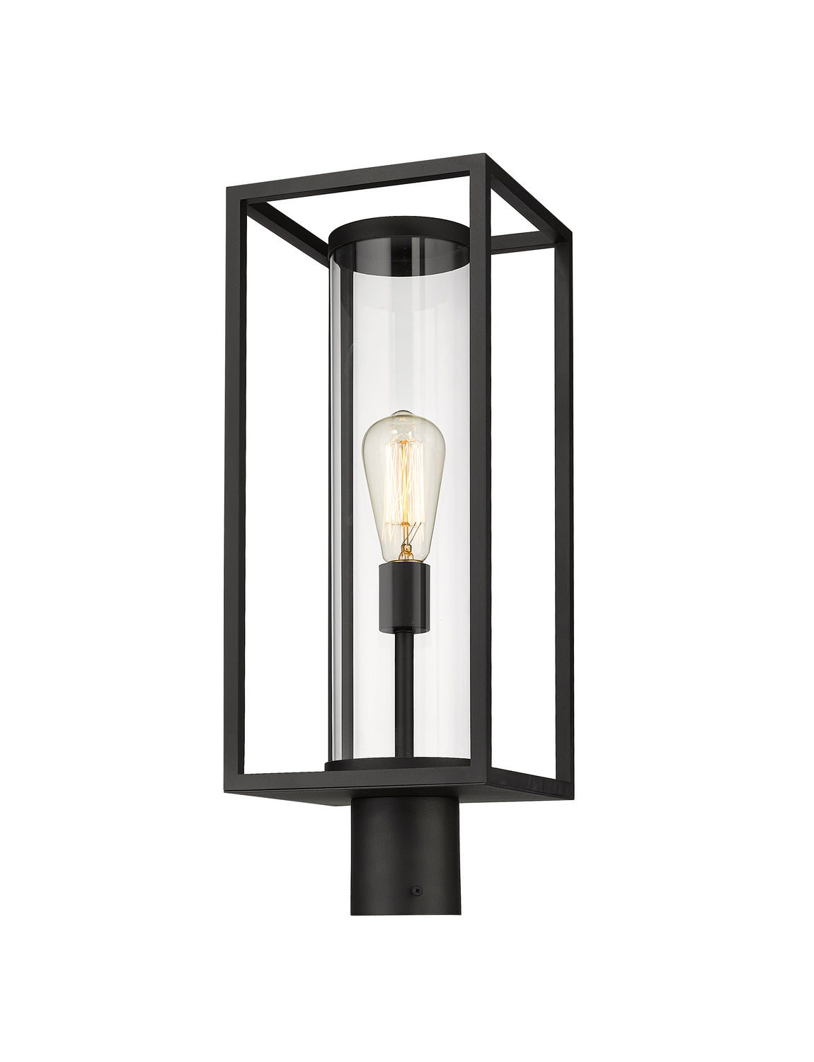 Z-LIte Dunbroch 1-Light Outdoor Post Mount In Black