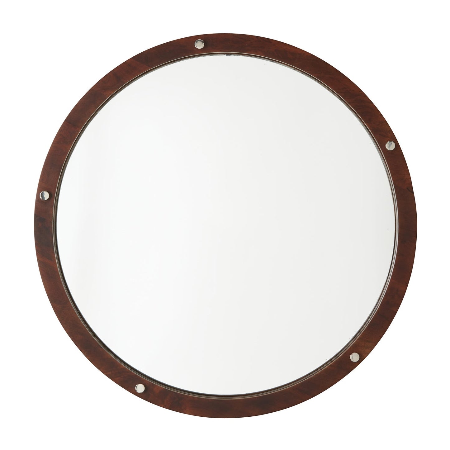 Mirror Mirror In Dark Wood And Polished Nickel