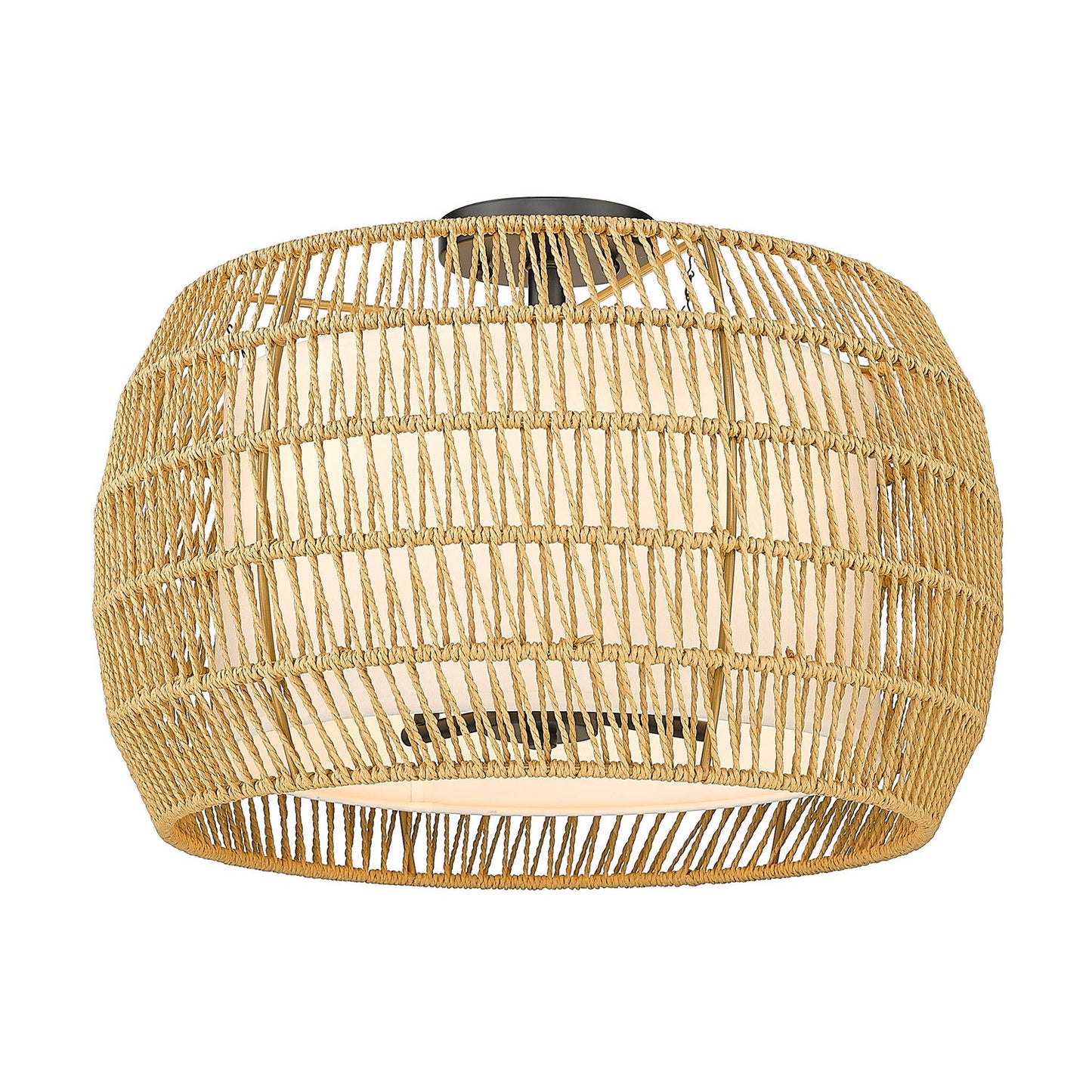 Golden Lighting 4-Light Semi-Flush Mount In Matte Black