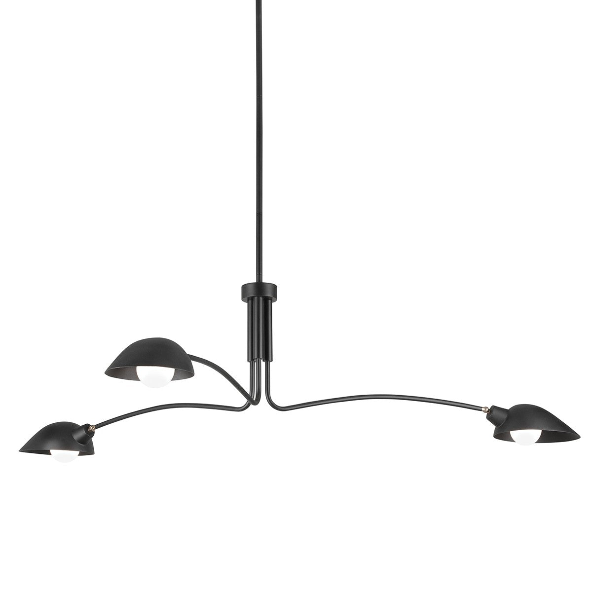 Leo 3-Light Pendant In Satin Black
