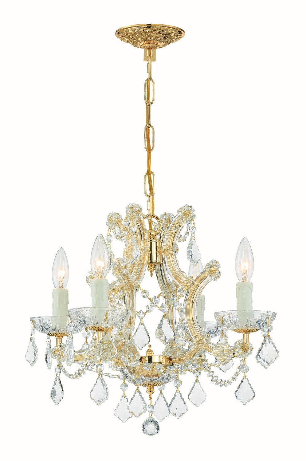 Maria Theresa 4-Light Mini Chandelier In Gold
