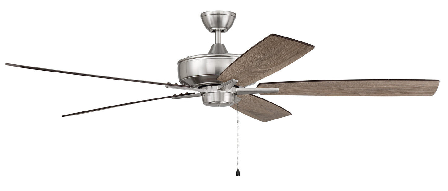 Super Pro 60" Ceiling Fan In Brushed Polished Nickel