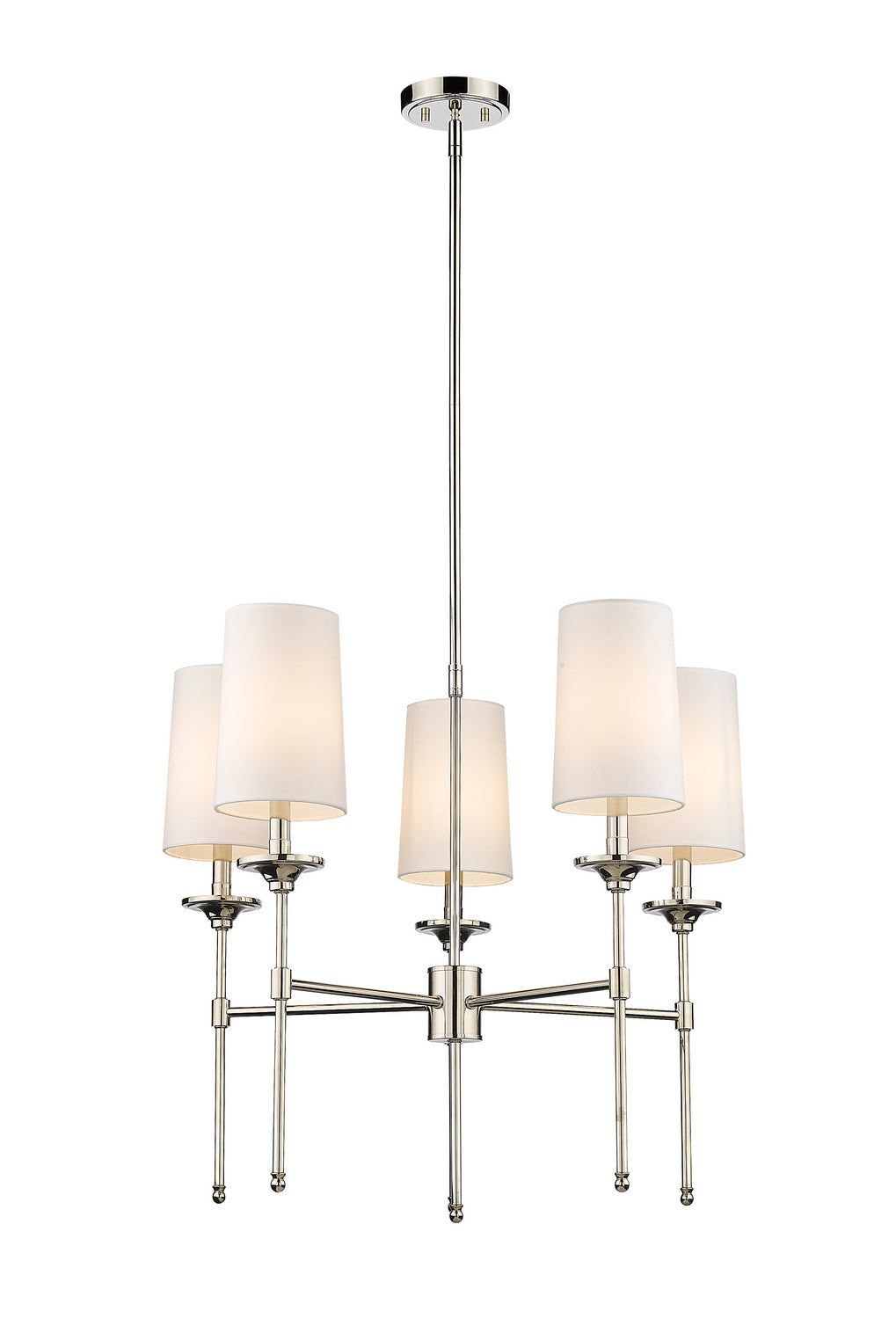Z-LIte Emily 5-Light Chandelier In Polished Nickel