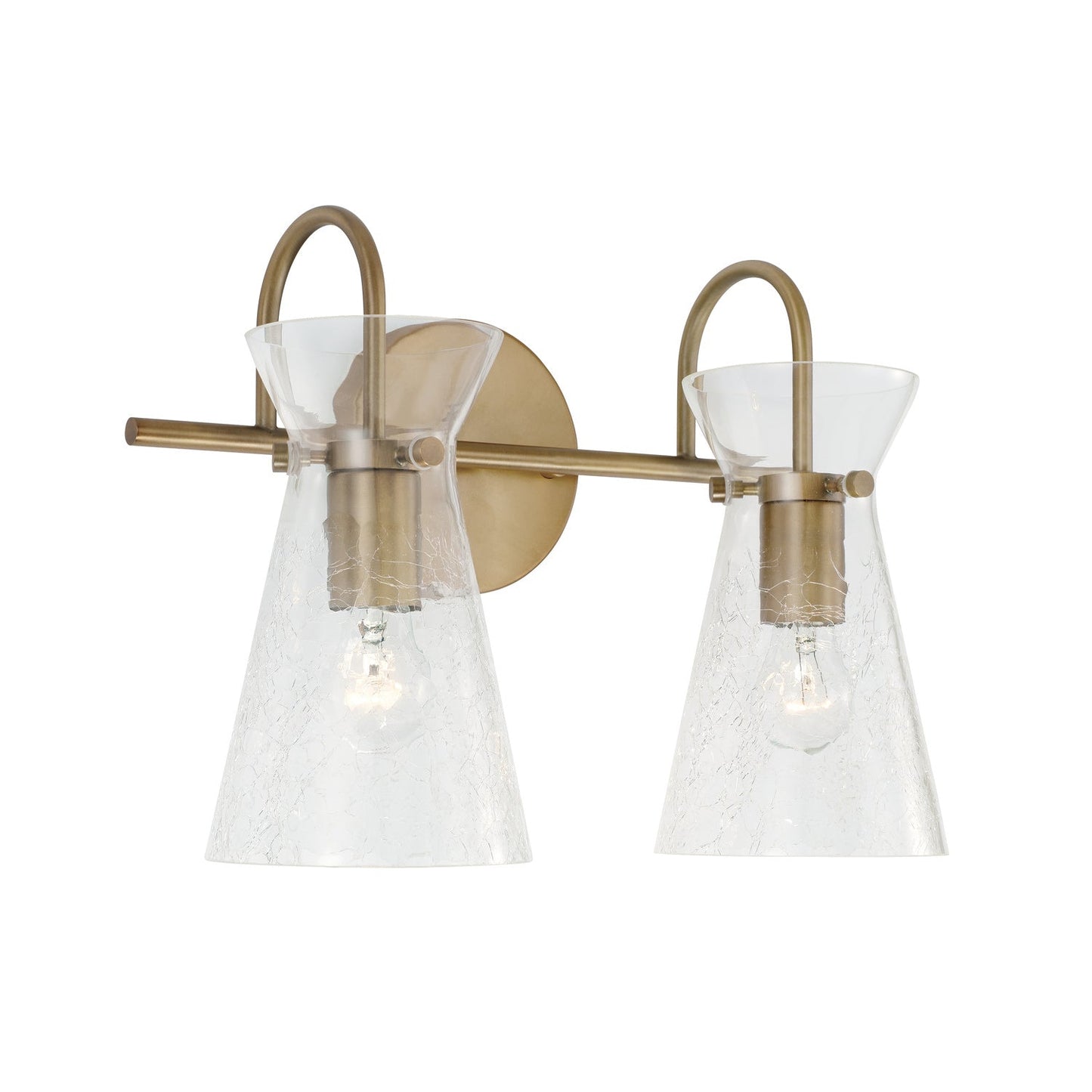 Mila 2-Light Vanity In Aged Brass