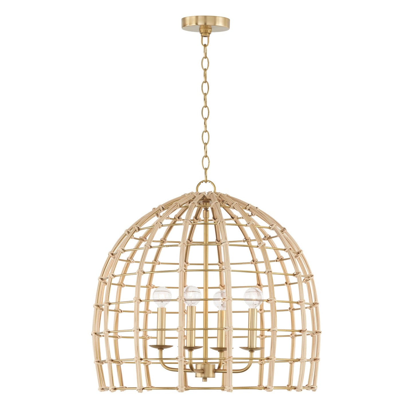 Wren 4-Light Pendant In Matte Brass