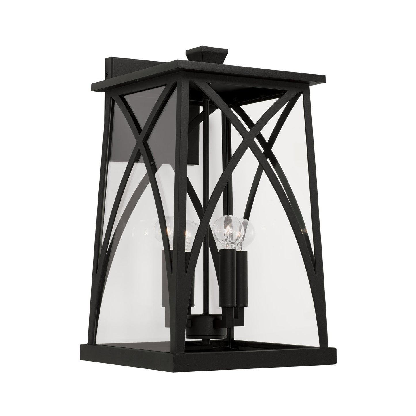 Marshall 4-Light Outdoor Wall Lantern In Black
