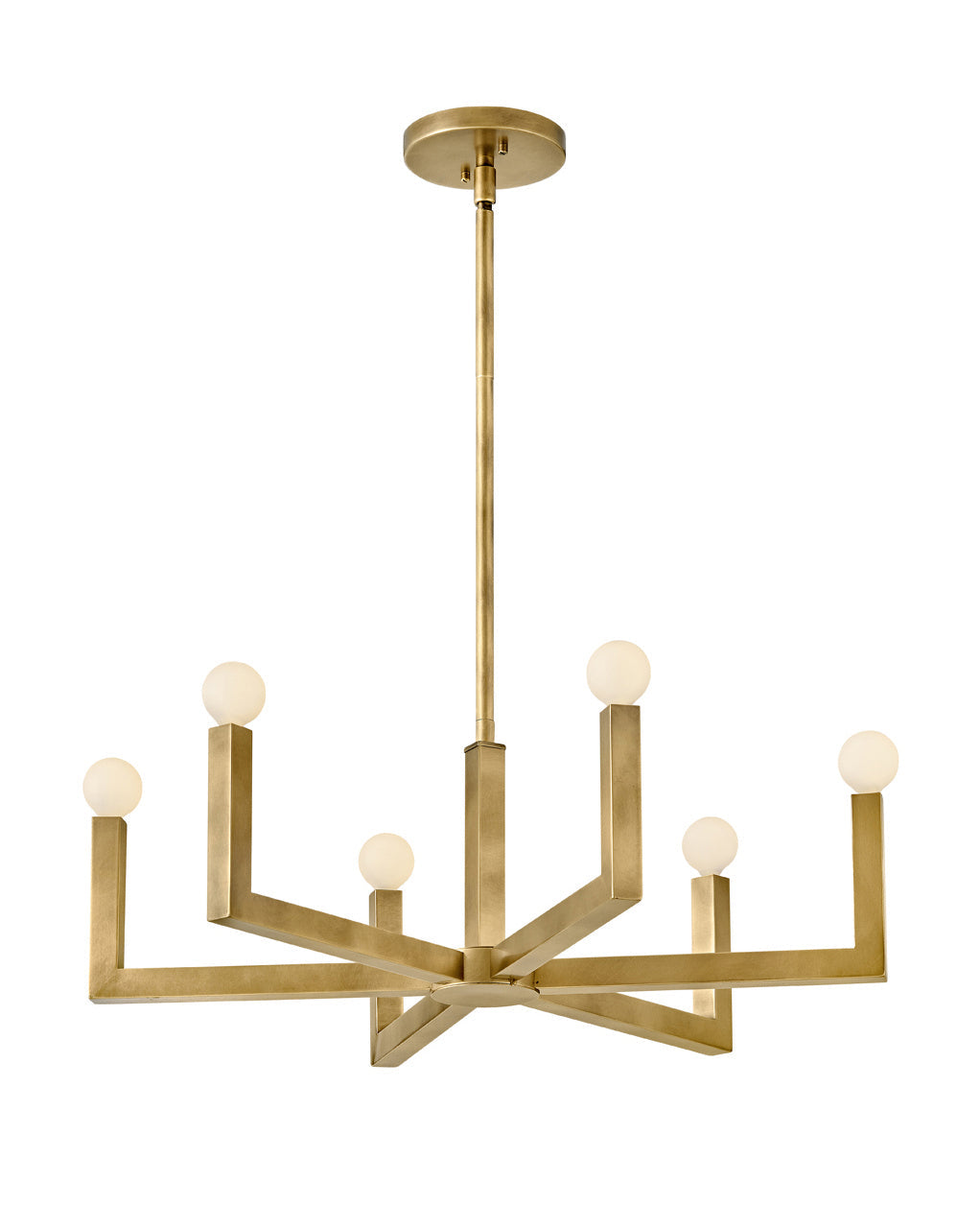 Ezra Six Light Chandelier In Heritage Brass
