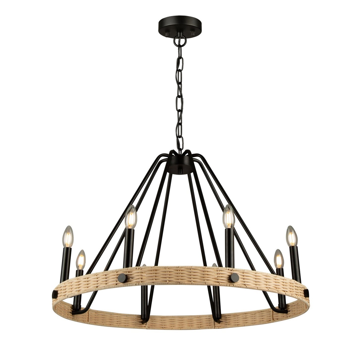 Perris 8-Light Chandelier In Black