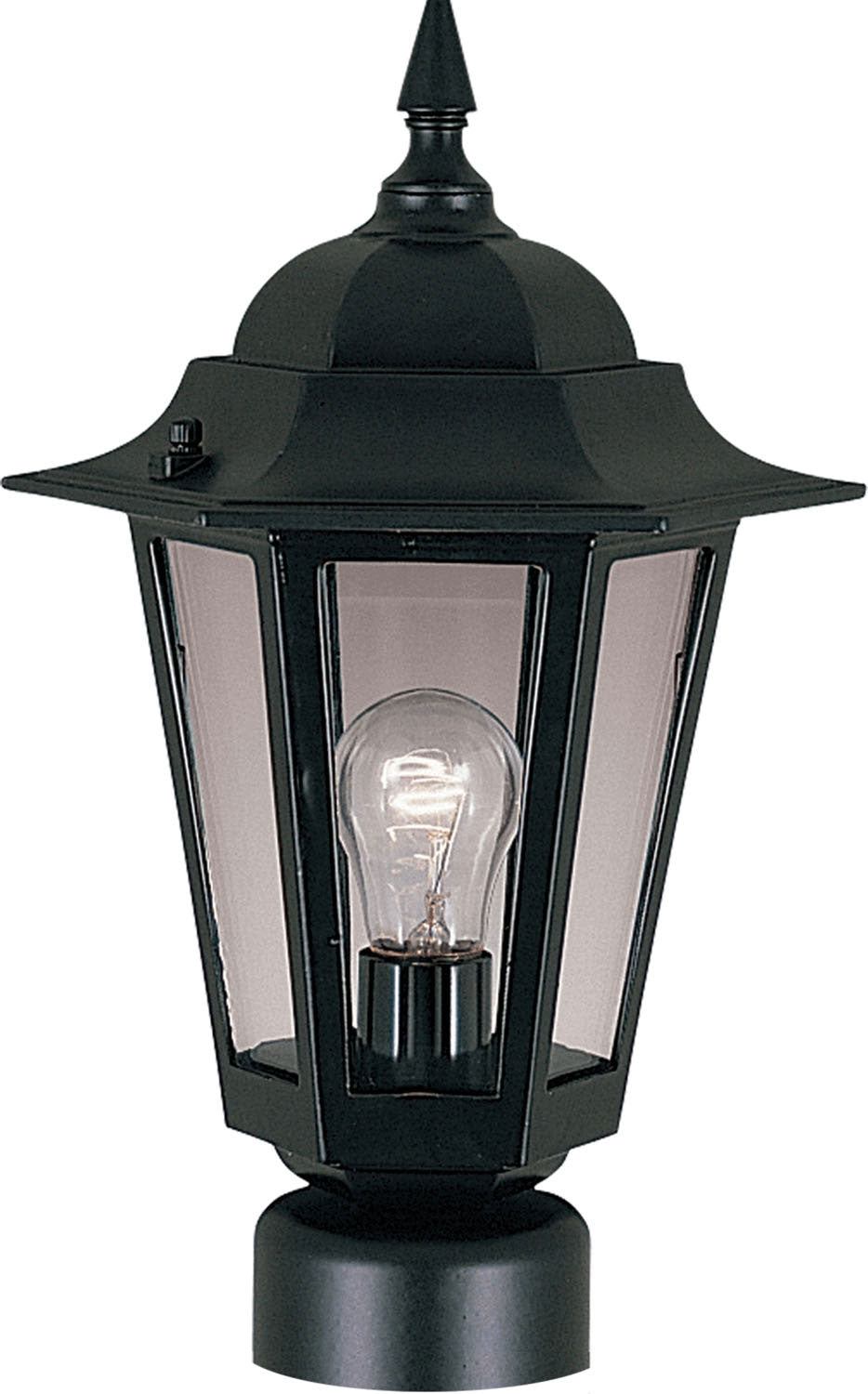 Maxim Builder Cast 1-Light Outdoor Pole/Post Lantern In Black