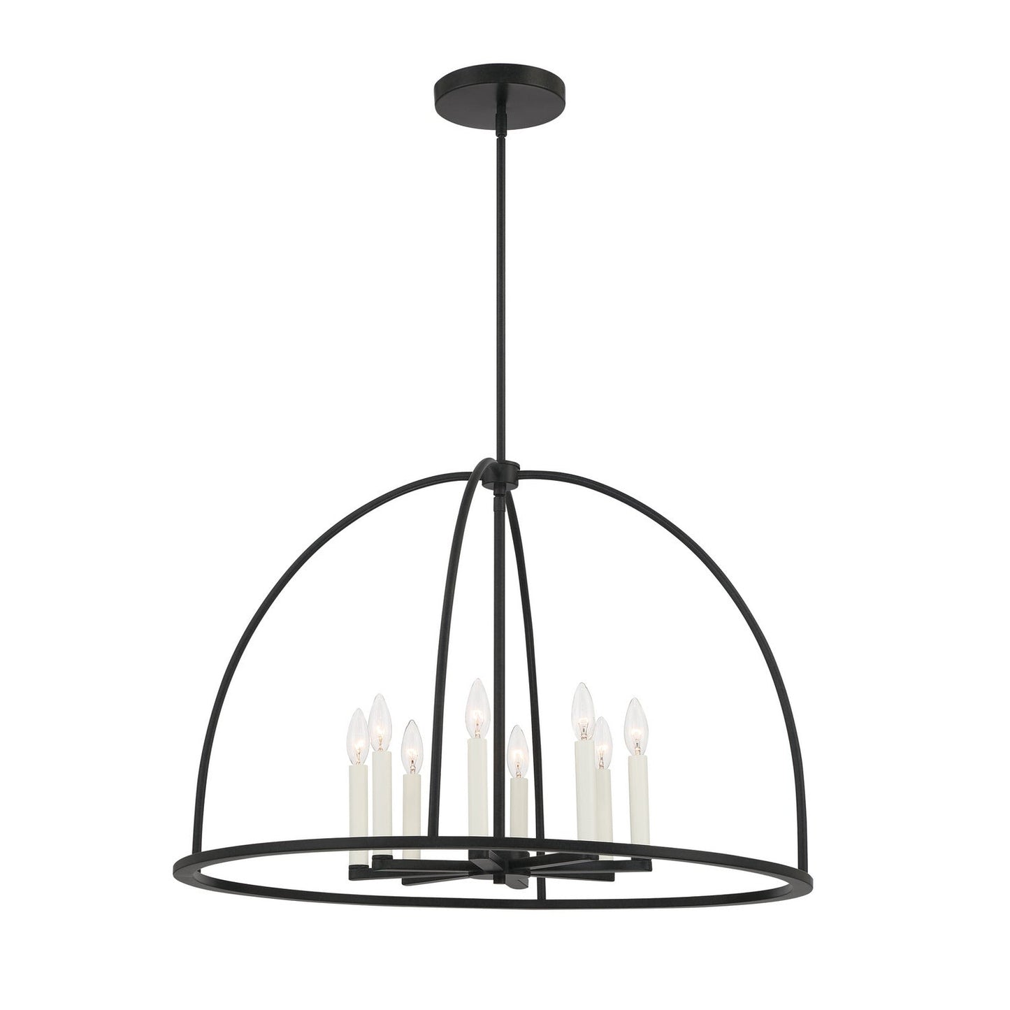 Abbott 8-Light Chandelier In Black