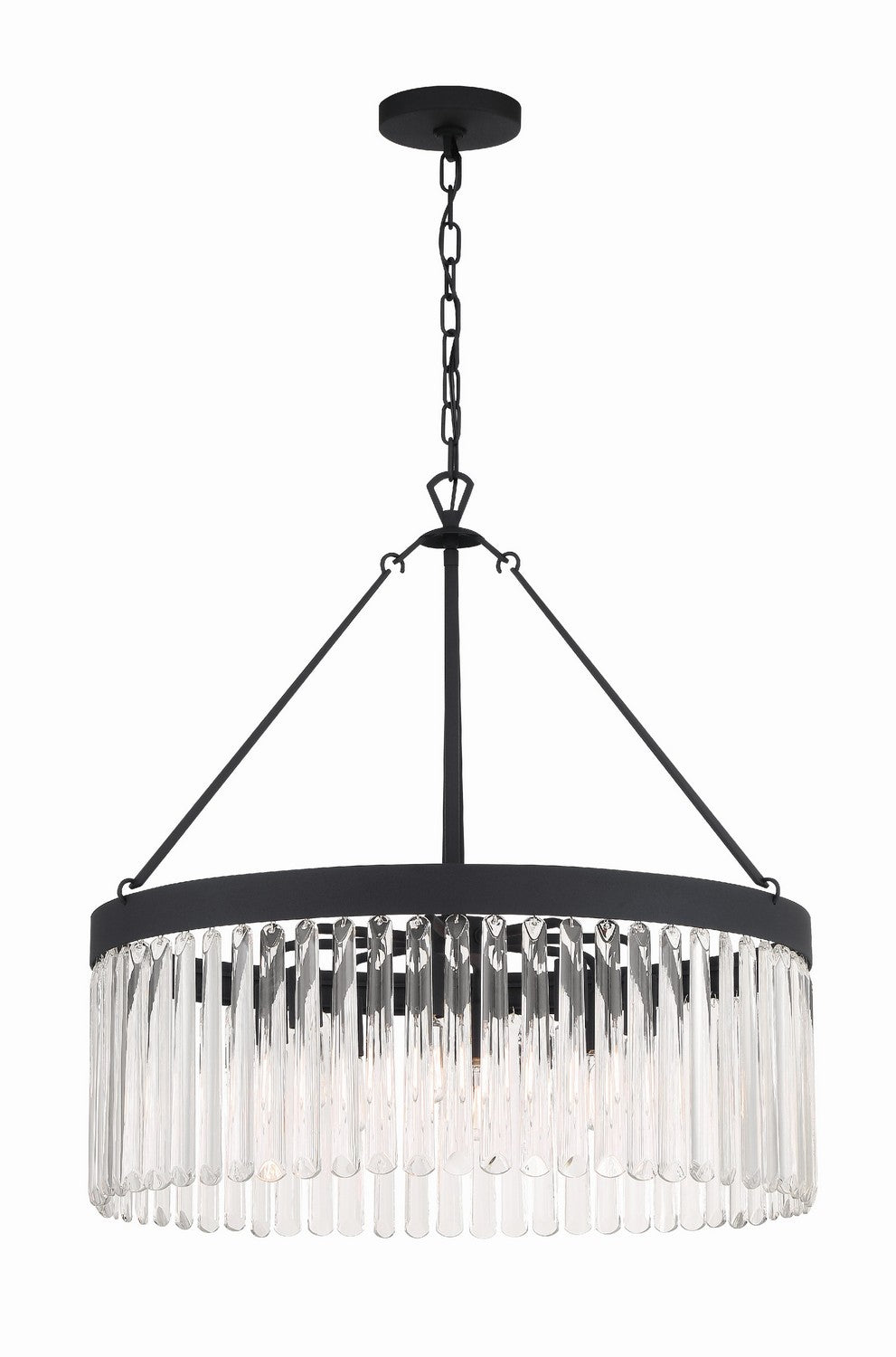 Emory 8-Light Chandelier In Black Forged