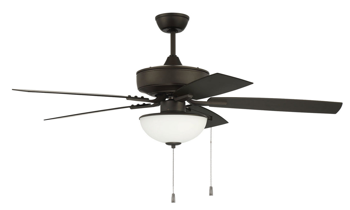 Outdoor Pro Plus 211 White Bowl Light Kit 52" Outdoor Ceiling Fan In Espresso