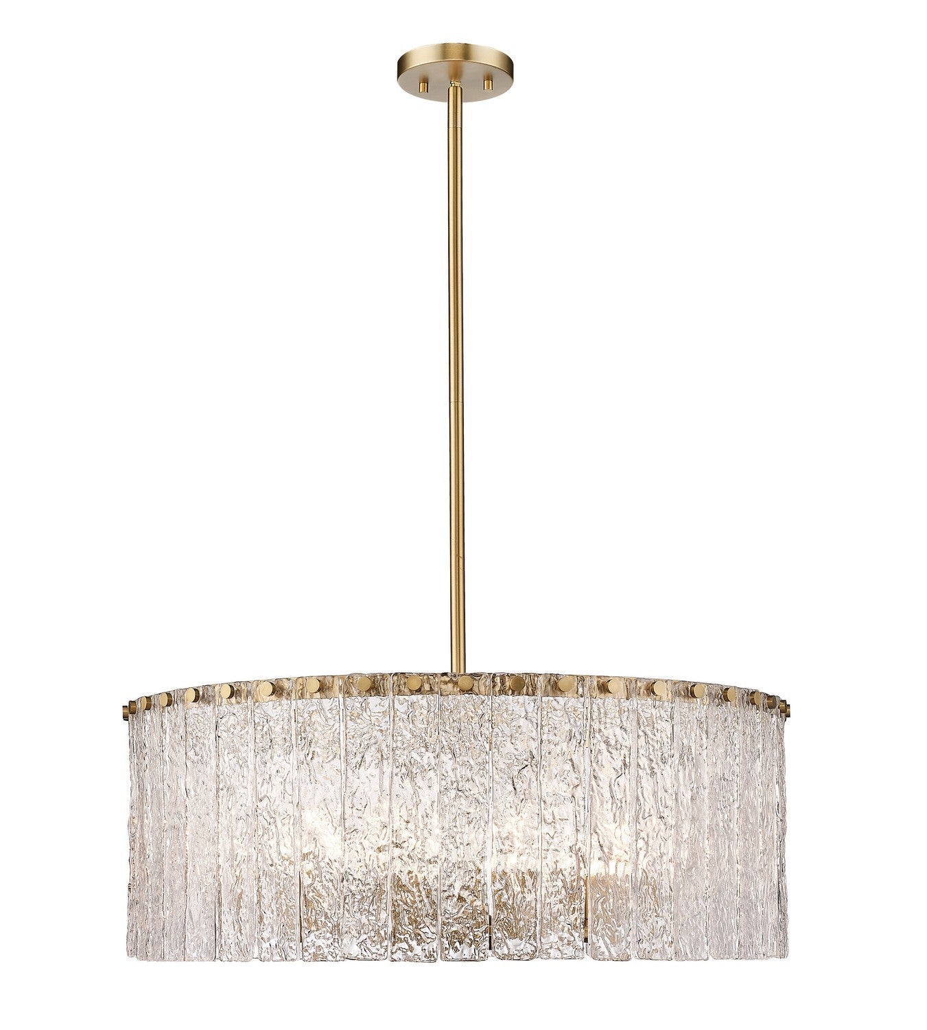 Z-LIte Glacier Ten Light Pendant In Modern Gold