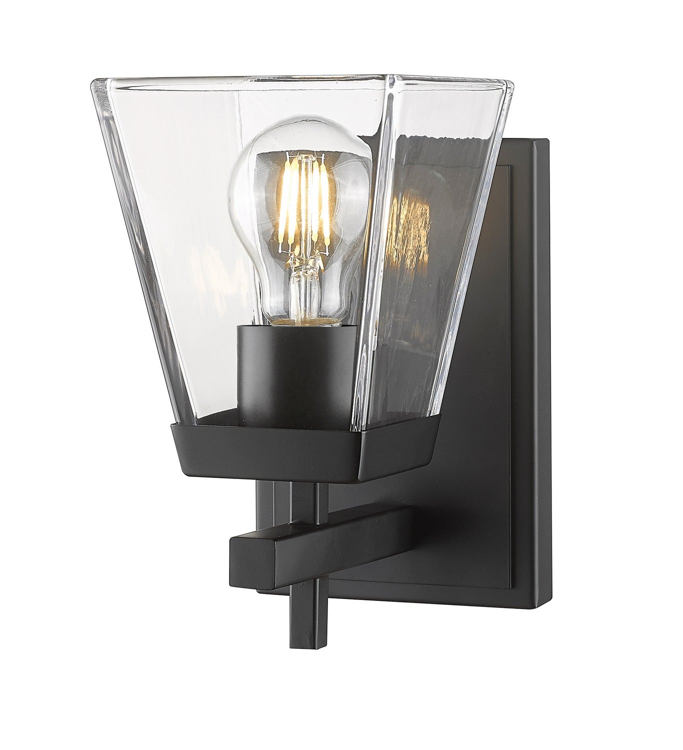 Z-LIte Lauren One Light Wall Sconce In Matte Black
