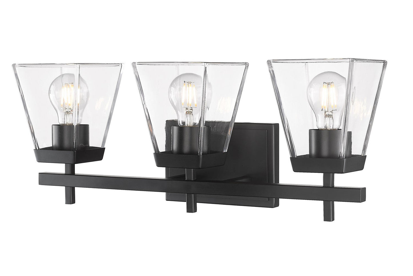 Z-LIte Lauren Three Light Vanity In Matte Black