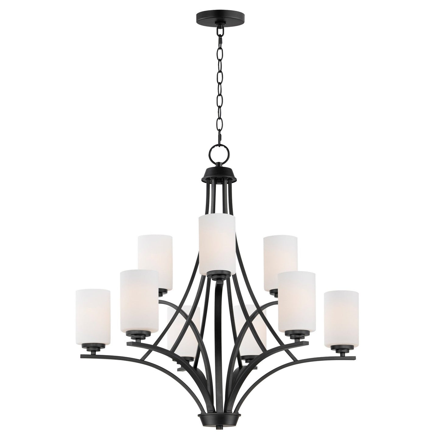 Maxim Deven 9-Light Chandelier In Black
