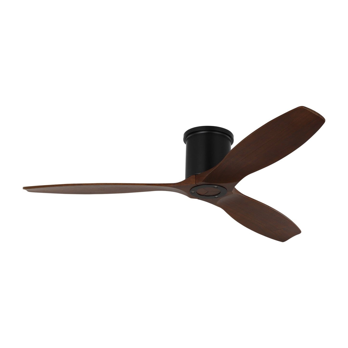 Collins Smart Hugger 52" Ceiling Fan In Midnight Black & Dark Walnut