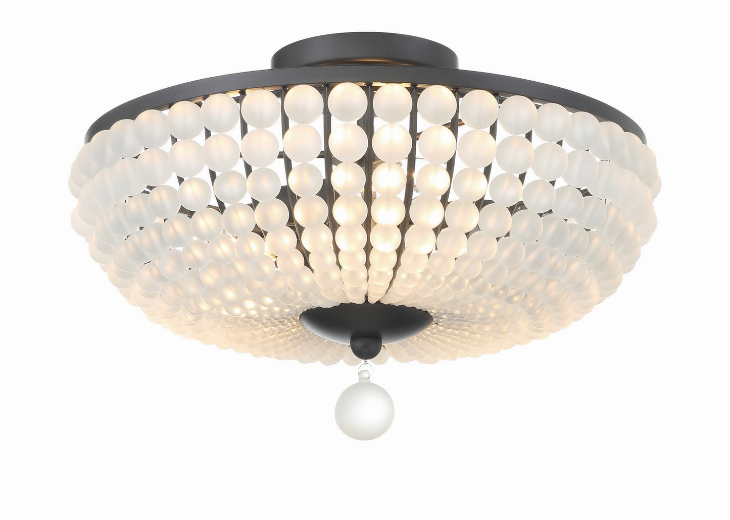 Bella 3-Light Ceiling Mount In Matte Black