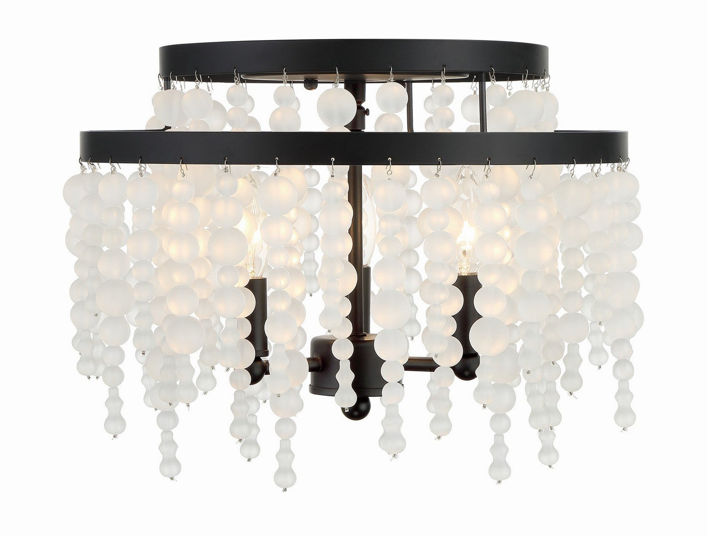 Poppy 3-Light Ceiling Mount In Matte Black