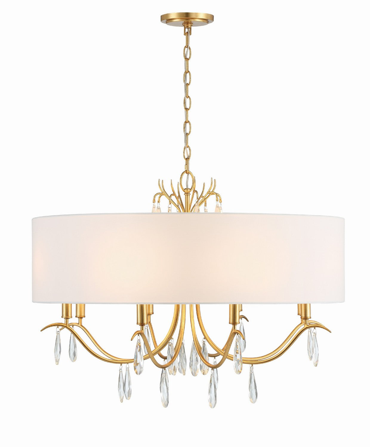 Rollins 8-Light Chandelier In Antique Gold