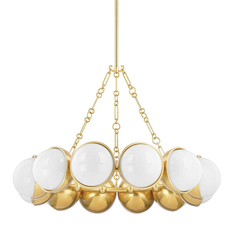 Althea 12-Light Chandelier In Vintage Polished Brass