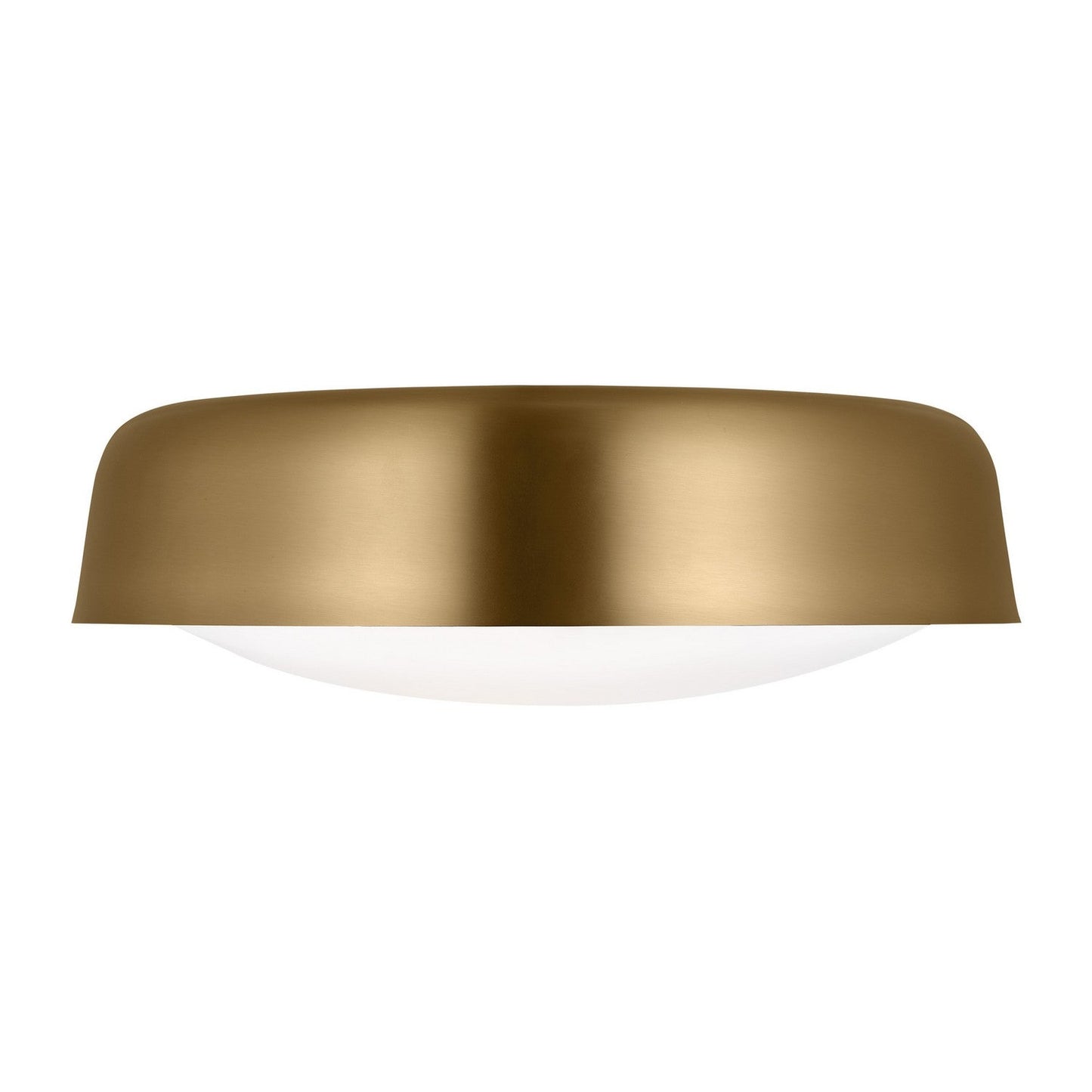 Draper 2-Light Flush Mount In Burnished Brass