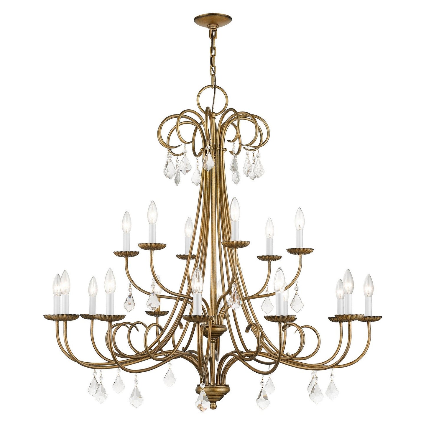 Livex Lighting Daphne 18-Light Chandelier In Antique Gold Leaf