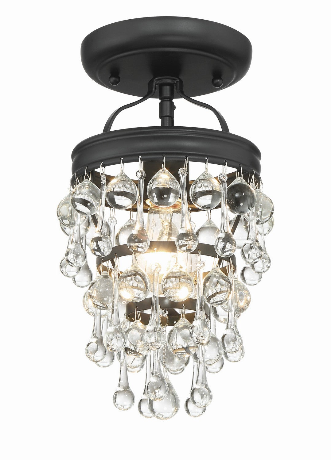Calypso 1-Light Ceiling Mount In Matte Black