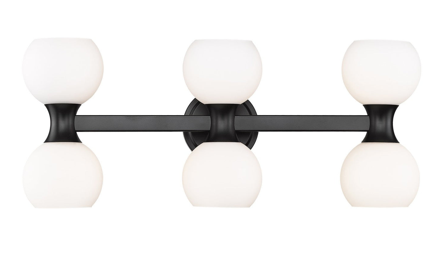 Z-LIte Artemis Six Light Vanity In Matte Black
