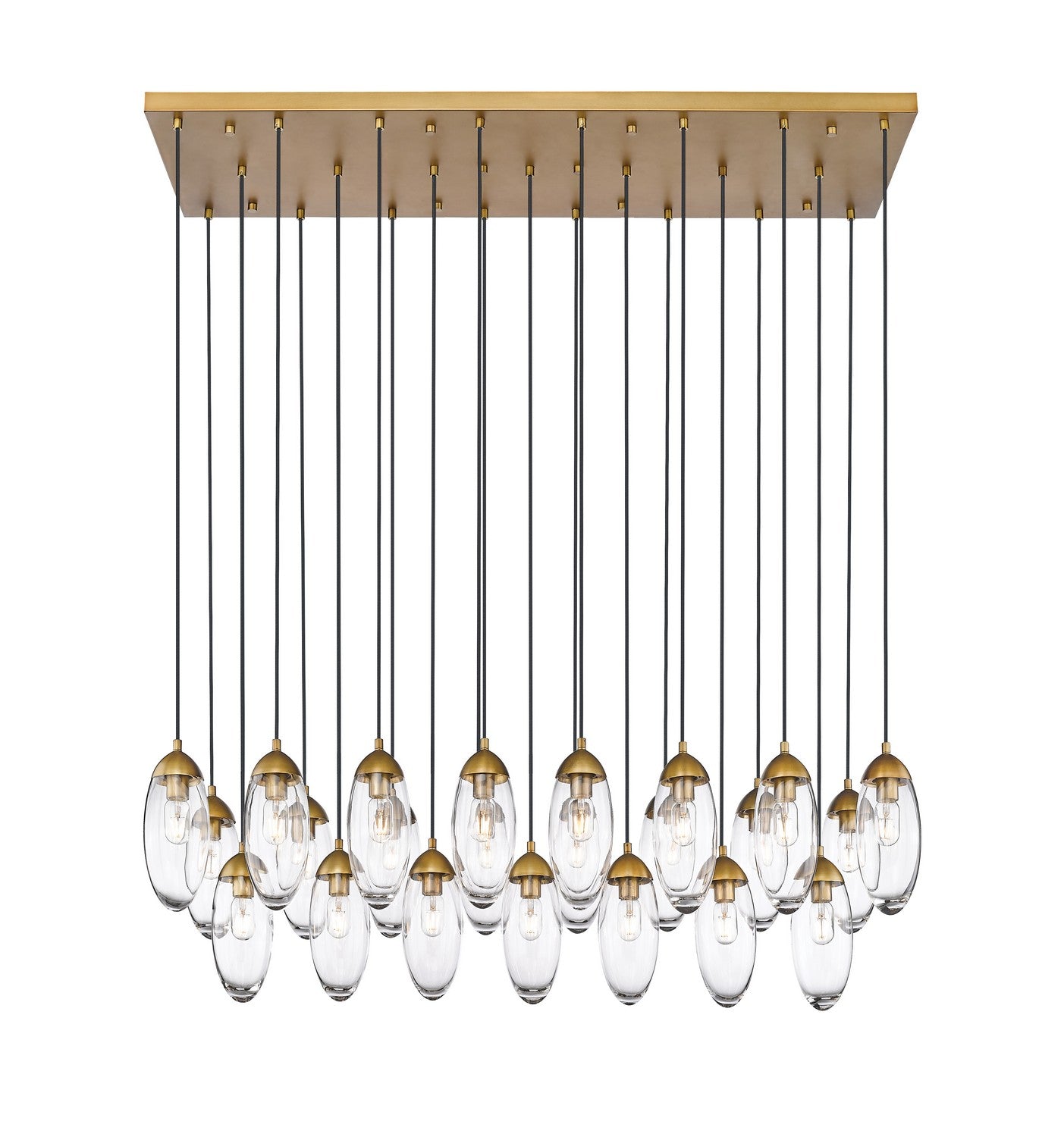 Z-LIte Arden 23 Light Linear Chandelier In Rubbed Brass