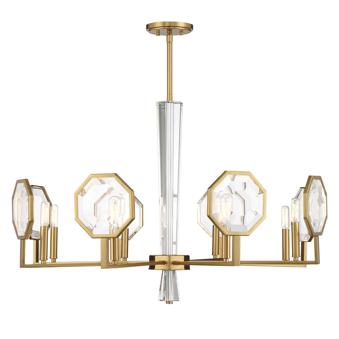 Leighton 8-Light Chandelier In Warm Brass