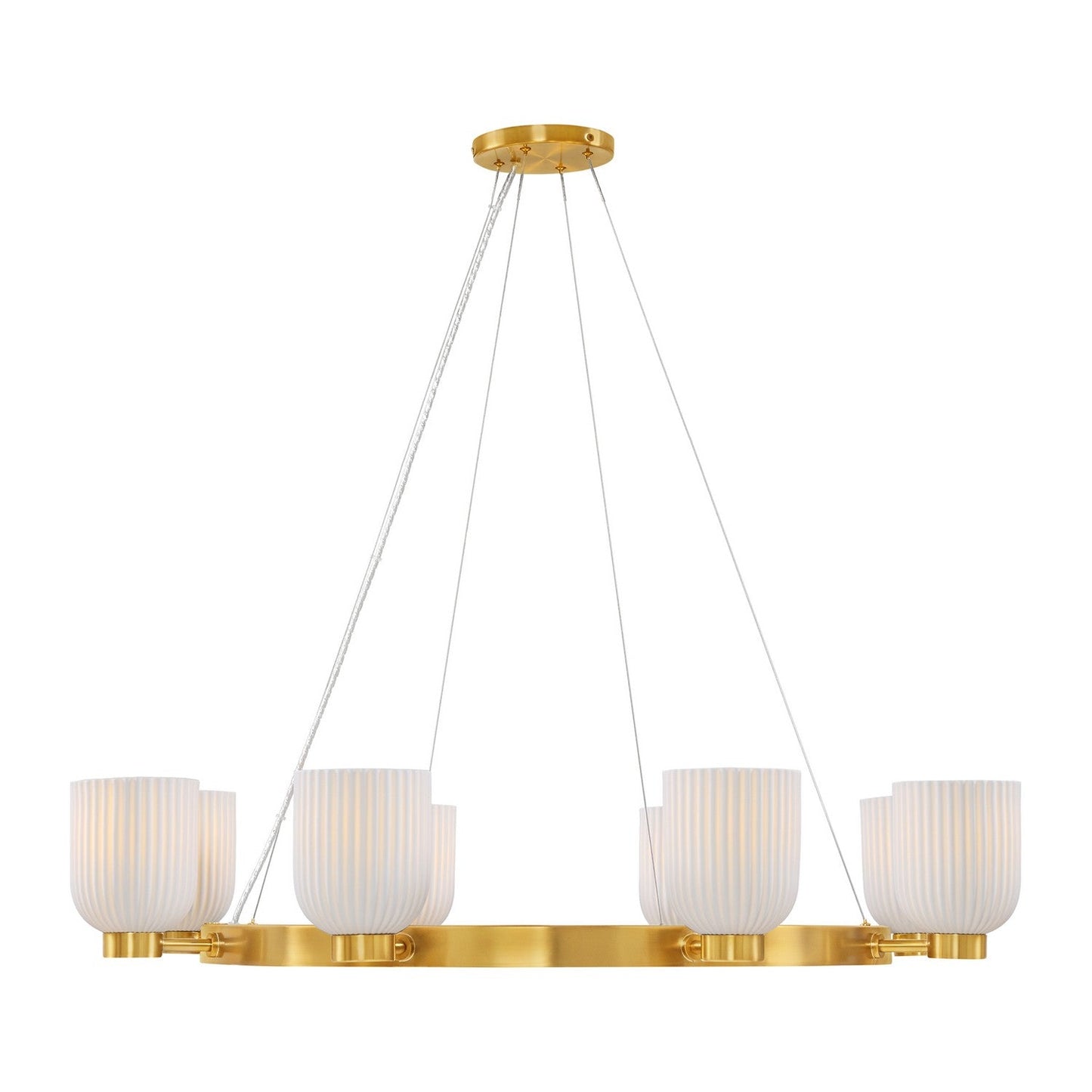 Isla Blanca 8-Light Chandelier In Warm Brass
