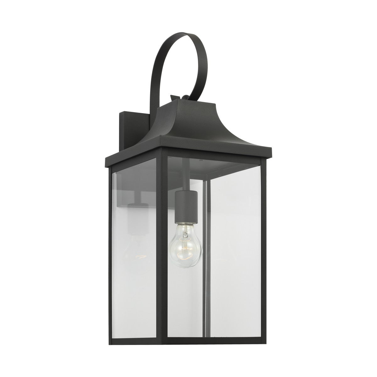 Saybrook 1-Light Outdoor Lantern In Textured Black