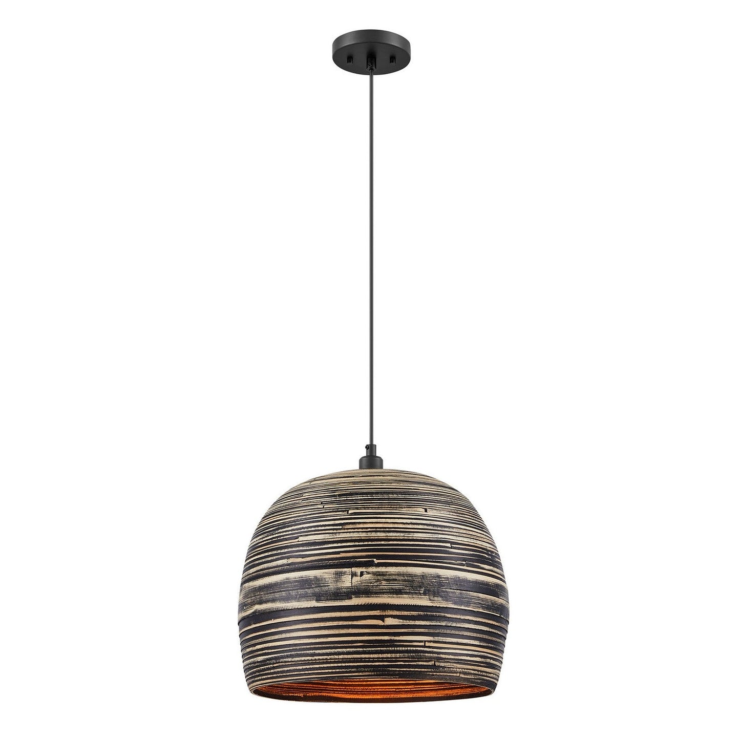 Jamsen 1-Light Pendant In Black Bamboo