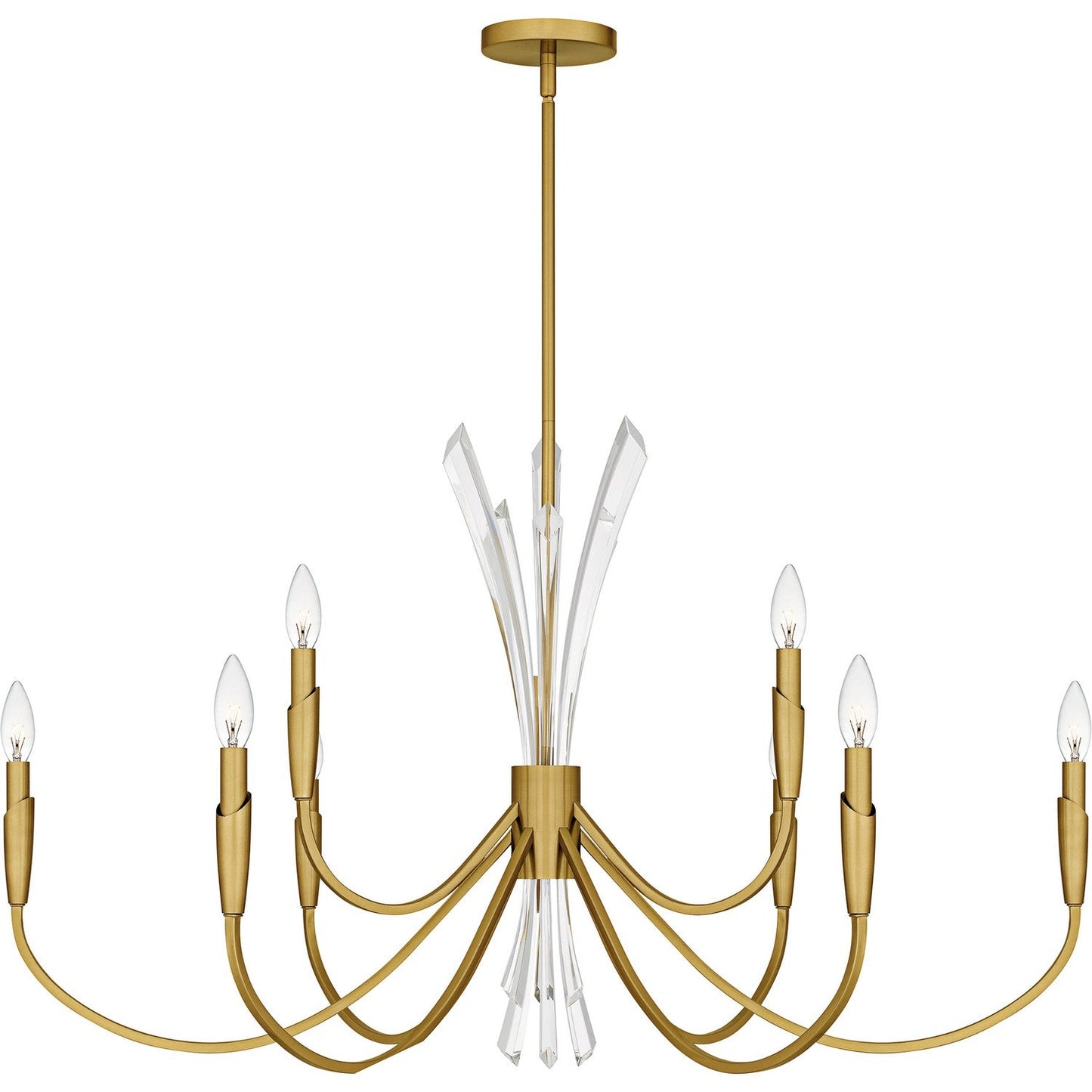 Cecily 9-Light Chandelier In Brushed Gold