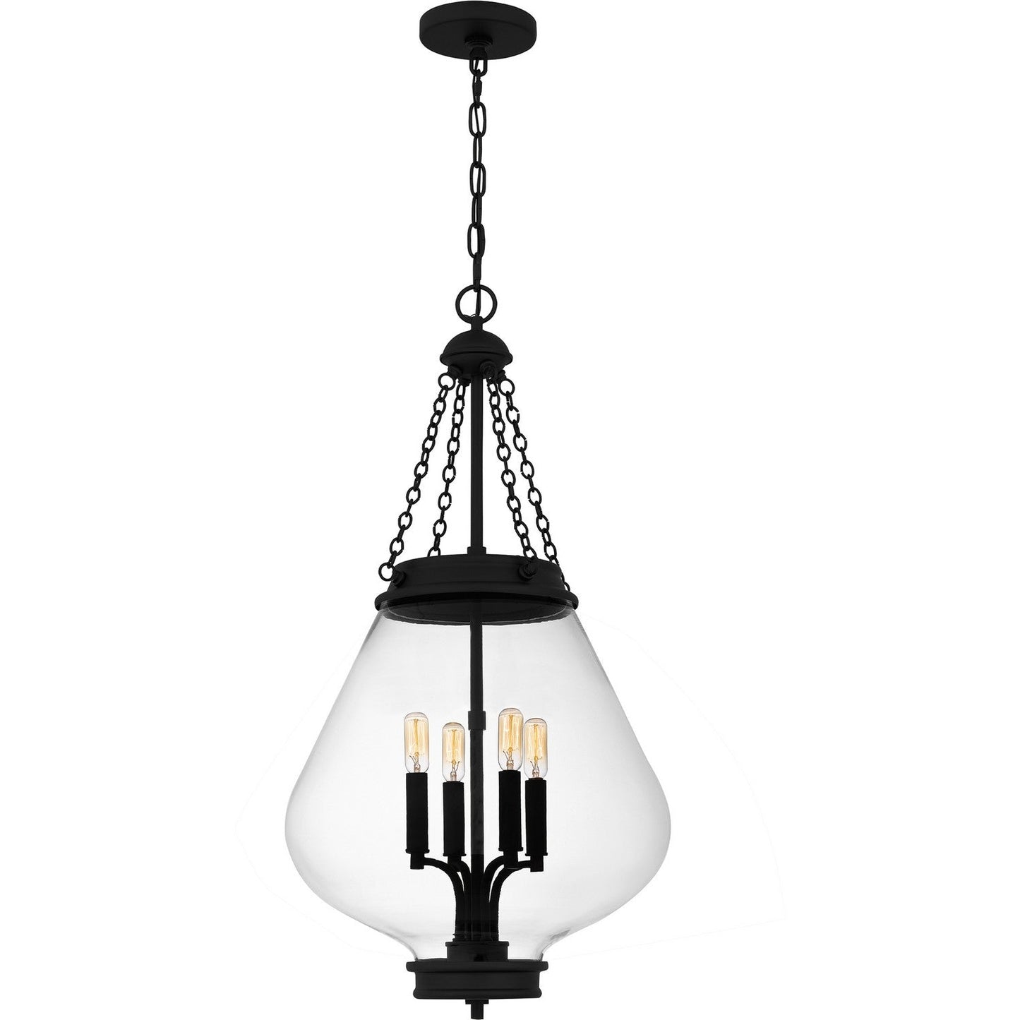 Wallace 4-Light Pendant In Matte Black