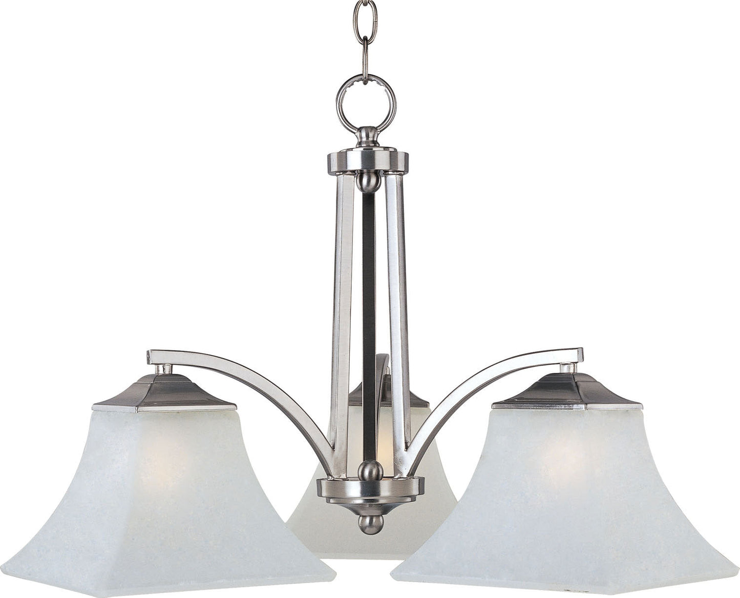 Maxim Aurora 3-Light Chandelier In Satin Nickel