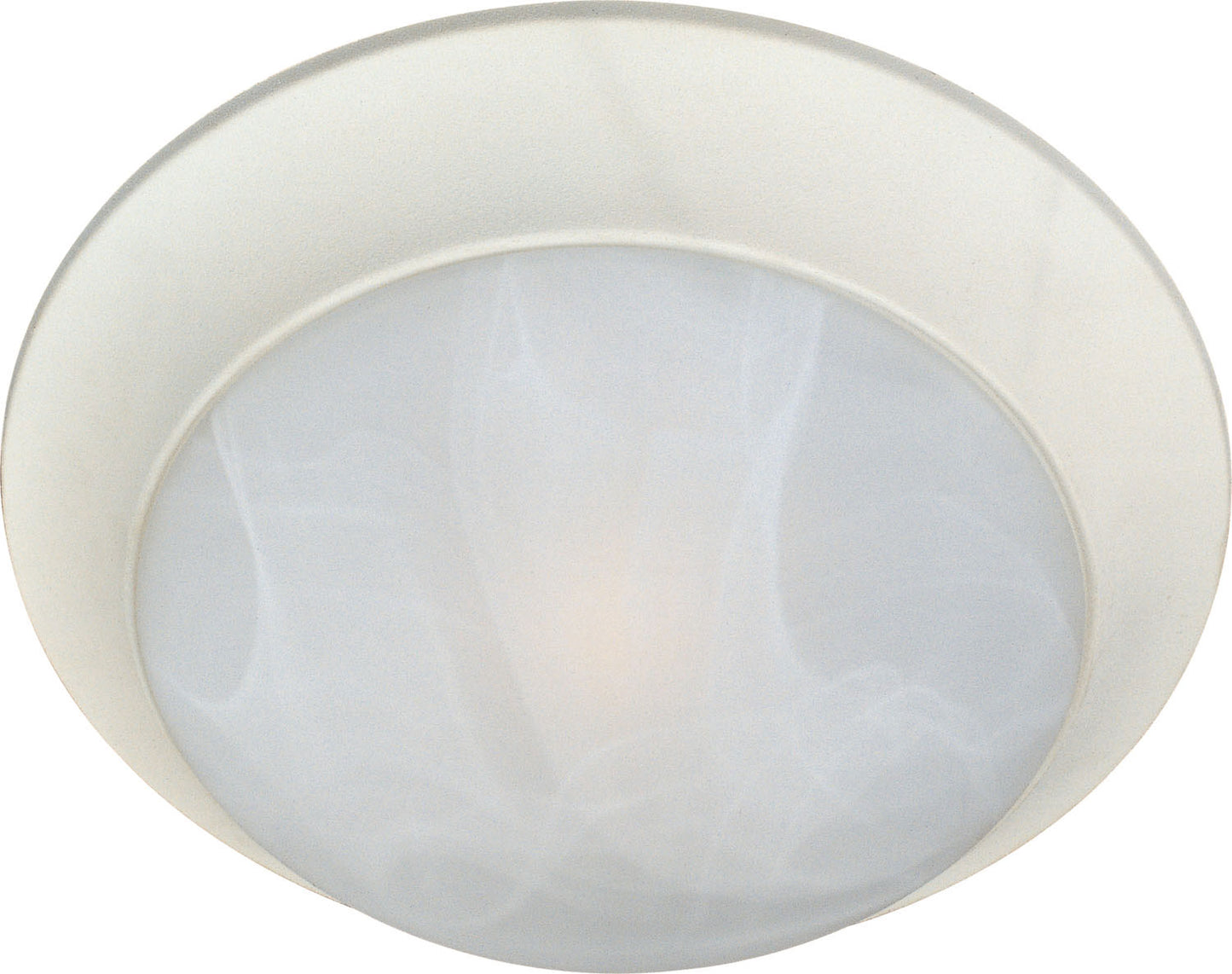 Maxim Essentials 3-Light Flush Mount In Textured White With Marble Glass