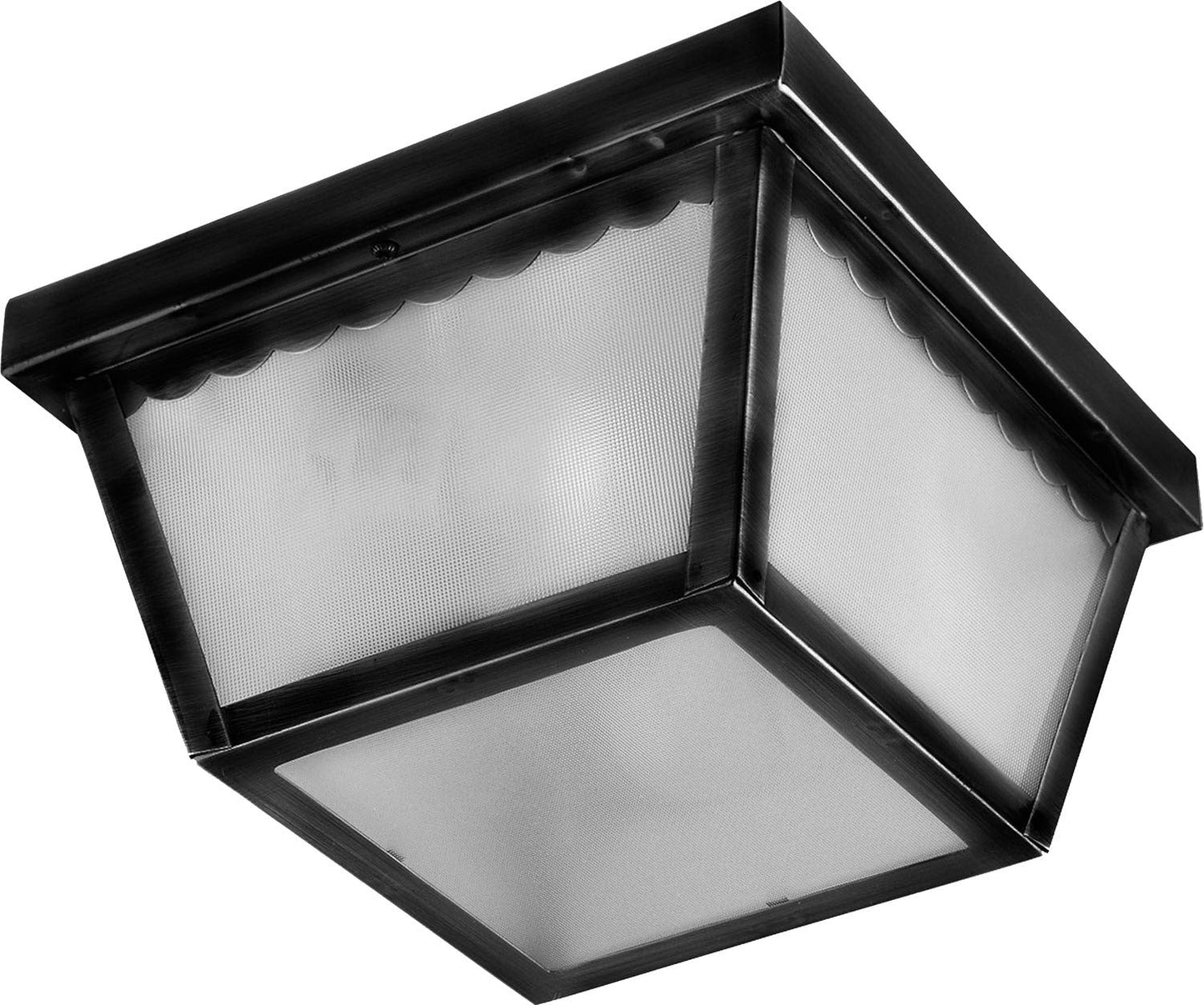 Maxim Outdoor Essentials 1-Light Outdoor Ceiling Mount In Black With Frosted Glass