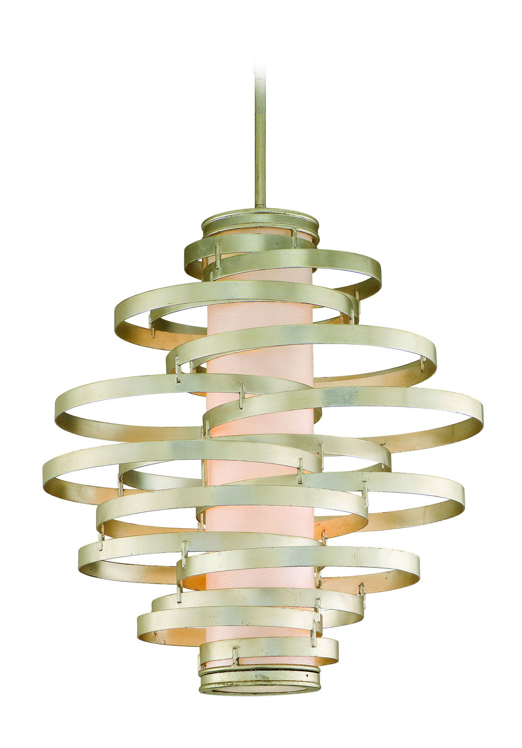 Vertigo 4-Light Pendant In Modern Silver Leaf