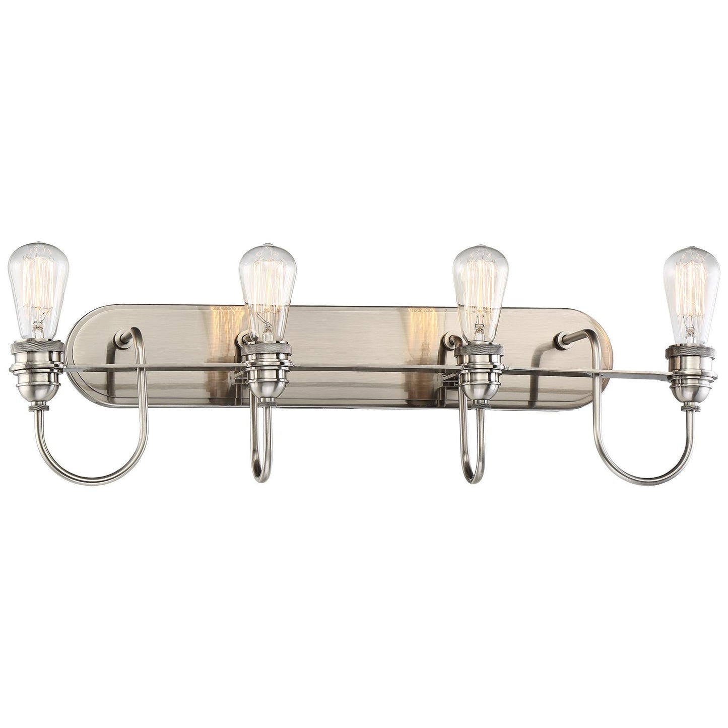 Uptown Edison 4-Light Bath Vanity In Plated Pewter