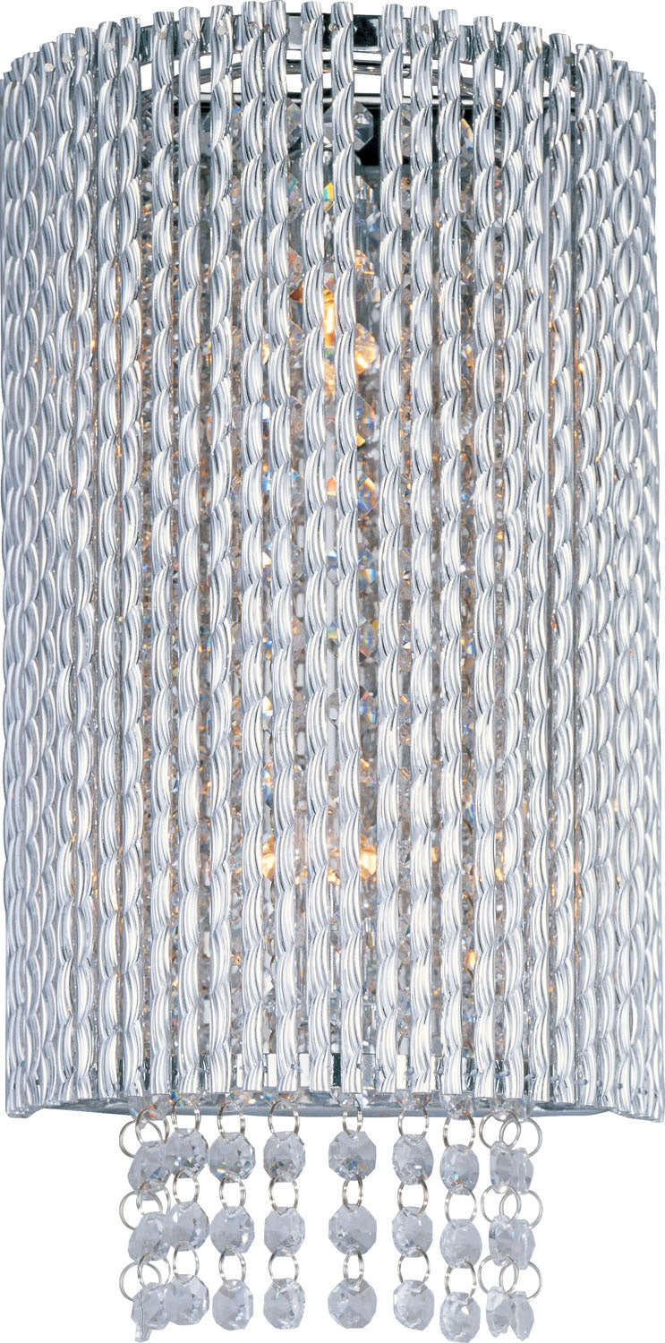 Spiral 2-Light Wall Mount In Polished Chrome
