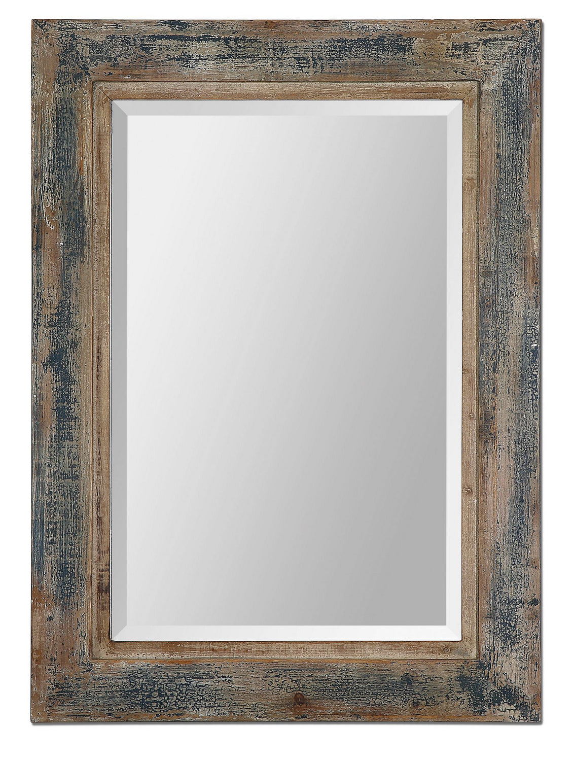 Uttermost's Bozeman Distressed Blue Mirror Designed By Grace Feyock