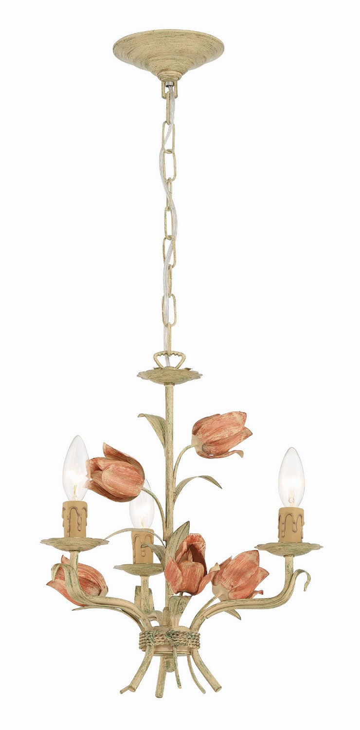Southport 3-Light Mini Chandelier In Sage Rose