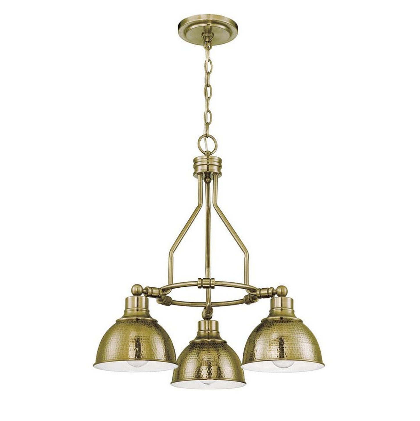 Timarron 3-Light Down Chandelier In Legacy Brass